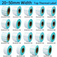 ▧✢ Thermal Label Barcode Sticker 40mm Core 1 Roll Width 20mm 50mm Top Paper Adhesive Stickers Zebra Godex Compatible