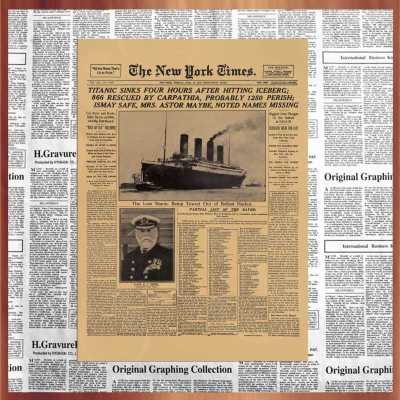【Free Shipping】"New York Times" โปสเตอร์ช่วงเวลาประวัติศาสตร์หนังสือพิมพ์คราฟท์ย้อนยุคกระดาษคราฟท์