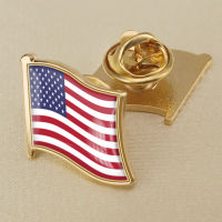 United States American Flag Crystal Drop Rubber Badge Brooch Flag Brooch of the World All-metal Brooch Copper Brooch Collection