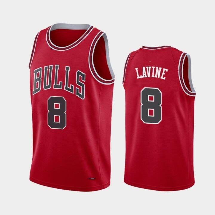 Men's Chicago Bulls #8 Zach LaVine Red 2018-19 Icon Jersey | Lazada PH