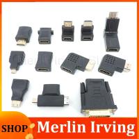 Merlin Irving Shop HDMI-Compatible mini mirco Male to Female Converter Adapter Extender 90 270 Degree Right Angle 4K for HDTV cable Connector 1080