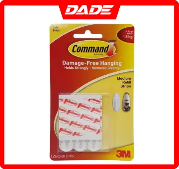 Packing Large size 3M Command Resistant Refill Double Sided Tape Strips  Damage-Free Hanging Strips 4pcs/