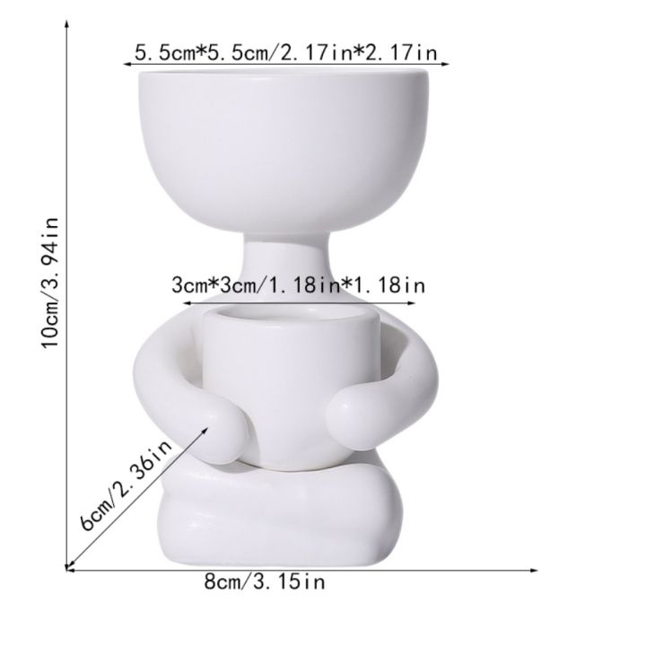 flate-เซรามิกส์-กระถางรูปดอกไม้แอบสแตรก-ทนต่อการสึกหรอ-สไตล์นามธรรม-งานฝีมือปลูกพืชอวบน้ำ-น่ารักน่ารักๆ-สไตล์ตัวละคร-แจกันเซรามิกส์-บ้านในบ้าน
