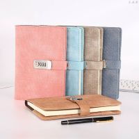 A5 Notebook with Password Lock Leather Agenda Diary Week Planner Notepad School PXPA