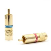 【HOT】 4pcs 24K Gold Plated Van den Hul C-8.4 RCA Plugs Audio RCA jack For diy VDH RCA cable