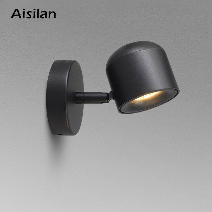 aisilan-โคมไฟติดผนัง-led-ที่ทันสมัย-7-วัตต์-cri-97-อลูมิเนียมเคลือบปรับมุมได้โคมไฟติดผนังแบบมีสายสำหรับห้องนั่งเล่นทางเดินข้างเตียง