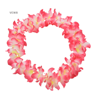 MEIKE001 VEW8 Hawaiian Leis จำลองดอกไม้ผ้าไหม Leis เต้นรำชุดปาร์ตี้แฟนซีพวงมาลัย8สี