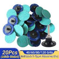 ☊▪ 2 Inch 3M 577F Zirconia Quick Change Sanding Discs Roll Lock R-Type Sandpaper Abrasive Disc 50mm 1/4 Holder Paint Rust Removal