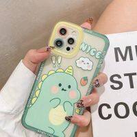 【คุณภาพสูง】เคสโทรศัพท์ Tpu แบบนิ่มลายการ์ตูนไดโนเสาร์น่ารักสําหรับ Iphone 13 12 11 Pro Max Xr Xs Max X 6 6s 7 8 Plus