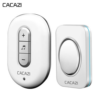 CACAZI Wireless Waterproof Inligent Household Doorbell Smart Remote 280M US EU UK AU Plug Alkaline battery 12V23A 38 Songs
