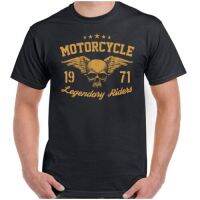 Motorcycle Legend Rider T-Shirt Mens Motorcycle Cafe Rider Street Wear T-Shirt All-Match Top Pure Cotton Short-Sleeved Men Women Same Style Tee Fashion All-Match Casual Printed Round