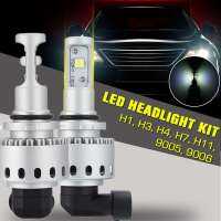 AutoLeader 7S Car Headlight Automobiles LED Bulb XHP-50 40W 8000LM H1 H4 H7 H11 9005 9006 Car Styling 8000LM hrs DC12-24V