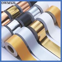 OWMXZL 10M/Roll ขอบหน้าต่าง วอลล์เปเปอร์เส้นเอว กันน้ำกันน้ำได้ โครงประตู สติกเกอร์ขอบผนัง แปรงทาแล้ว กาวในตัว เส้นรอบ