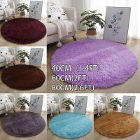 Fluffy Rug Carpet Large Living Room Long Hair Bedroom Tie-dye Blended Decoration High Velvet Mat Plush Round Round