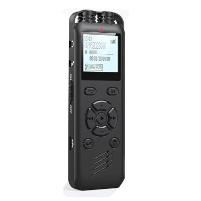 32GB Digital Voice Recorder Audio Recorder Black Digital Voice Recorder for Lectures Meetings, Timing Recording Voice Activated Recorder Device with Playback