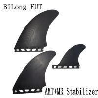 Bilong Futures AMT/ Side Twin + MR ชุดครีบแบบสามแก้วไฟเบอร์กลาสครีบเซิร์ฟบอร์ดชุด3ชิ้นครีบกระดานโต้คลื่น