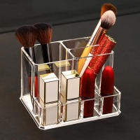 Makeup Brush Organizer Pen Storage Box Clear Makeup Storage Box Desktop Organizer Transparent Cosmetic Holder