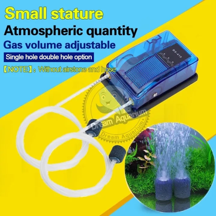 Aquarium Air Pump Oxygen Pond Aerator Water Fish Tank Silent Single Air