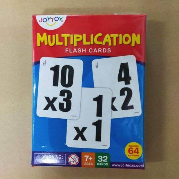 Steen EN ET-302 JOYTOY MULTIPLICATION FLASH CARDS (32 cards) | Lazada PH