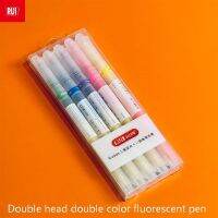 【cw】 5Pcs/set Highlighter and Coloreye Protection Fluorescent Chisel School Supplies ！