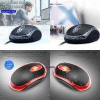 Mini LED Light เมาส์แบบมีสาย USB Optical Mouse Scroll Wheel สำหรับ PC คอมพิวเตอร์แล็ปท็อป