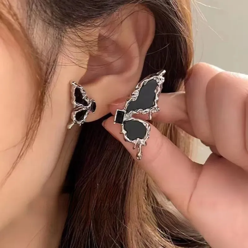 Korean hot sale asymmetrical earrings