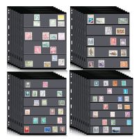 10pcs/Lot Stamp Album Collection Refill Pages 4 5 6 7 Lines Grid Acid Free Stamp Holder Sheets Black Clear Money Banknote Page