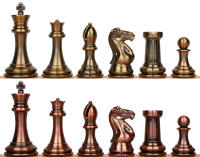 ตัวหมากรุกสากลZinc Alloy สีCopper+Brass 4 1/8" Professional Series Resin Chess Set with Copper &amp; Brass Pieces