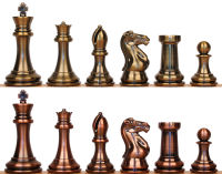 4 1/8" Professional Series Resin Chess Set with Copper &amp; Brass Pieces ตัวหมากรุกสากลZinc Alloy สีCopper+Brass