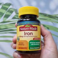 ธาตุเหล็ก Iron 65mg 190 Tablets (Nature Made®)