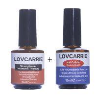 LOVCARRIE น้ำมันบำรุงผิวสำหรับรักษาหนังกำพร้า2ชิ้น/เซ็ต,น้ำมันบำรุงเล็บแข็งแรงทนทานทำให้แข็งแรงทนทานสำหรับซ่อมแซมเล็บให้เติบโต15มล. ชุดดูแลเล็บ LHL3816หนังกำพร้า