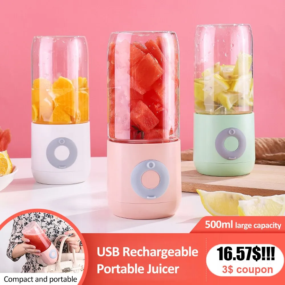 Mini Portable Juicer USB Rechargeable Electric Orange Juicer Milkshake  Fruit Handheld Smoothie Blender Wireless Juice Extractor 