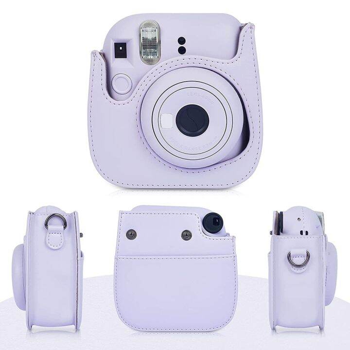 กระเป๋าเคสใส่กล้องหนัง-pu-สำหรับ-fujifilm-instax-mini-12-11-9-8กล้องย้อนยุคฝาครอบป้องกันกระเป๋ากันรอย