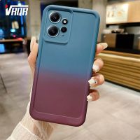 VRQR เคสโทรศัพท์สีไล่ระดับสีสำหรับ Xiaomi Redmi 12 4G Note 12 4G 5G Note 12 Pro+ POCO X5 Pro 5G เคสป้องกันแบบเรียบง่ายเคสสไตล์ Ins