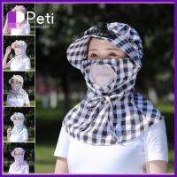 เครื่องประดับ PETI กันลมสำหรับสวนผ้าพันคอกลางแจ้งที่ปิดหน้า Topi Memancing หมวกป้องกัน UV แดด