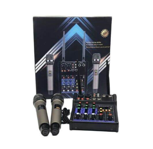 YAMAHA G4 MIXER Bluetooth With 2 Pcs High Quality Wireless Microphone