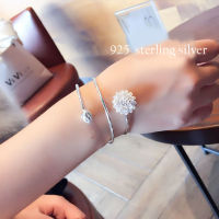 XIYANIKE 925 Sterling Silver Lotus Flower Bracelet For Women Silver Color Flower Bracelets For Girls Wedding New Arrival VBS4151