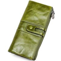 New Style Wallets Women 100 Genuine Leather Card Holder Wallet Womens Long Wallet Zipper Purse Coin Purse Money Bag Cluth
