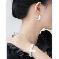 [COD] design keel earrings female niche light luxury high-level cold style s925 needle sweet cool ear