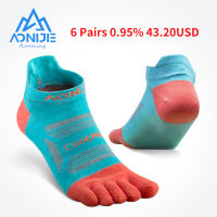 6คู่2022 AONIJIE E4801 E4802 Ultra Run Low Cut กีฬาห้า Toe ถุงเท้า Quarter ถุงเท้า Toesocks สำหรับวิ่งมาราธอน Race Trail