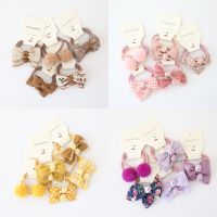 ✷♙ 10Pcs/Lot Sweet Hair Band Girls Hair Ties Bows Elastic Rubber Band Flower Small Ball Scrunchies Baby Kids Hair Accessories