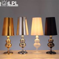 【YD】 Guard Table Lights Lamps for Room Bedroom Bedside Reading Lamp Gold Color Tafellamp E27 US Plug