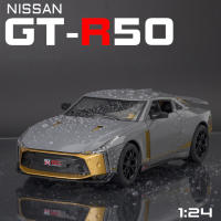 124 Scale GTR50กีฬารถรุ่นรถดัดแปลง Diecast ของเล่นรถแสงและเสียงจำลองเด็กของเล่นรถสำหรับของขวัญเด็ก