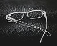 Spring leg strachable new fashion plexi glass transparent reading glasses 1 4 vintage reading glasses