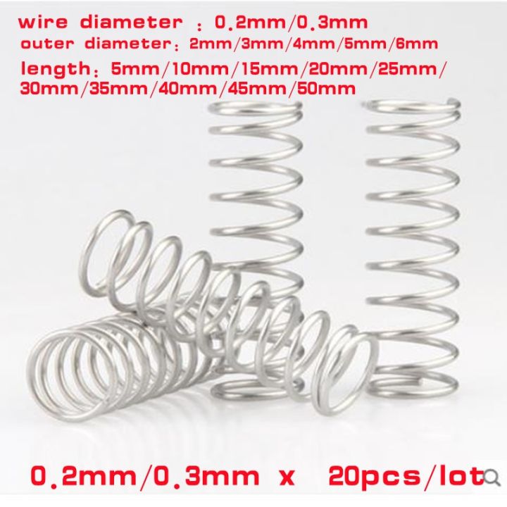 20pcs-lot-wire-dia-0-2mm-0-3mm-stainless-steel-micro-small-compression-spring-outer-diameter-2mm-to-6mm-letngth-5mm-50mm-spine-supporters