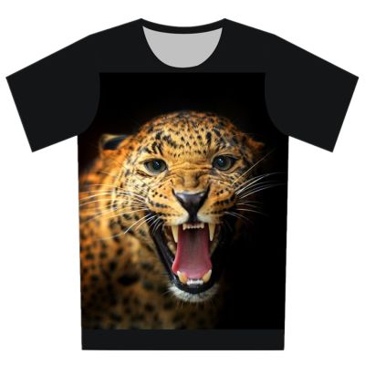 Joyonly Fashion Animal T Shirts Children 2019 Summer Cute Tiger Leopard Head Kids T-Shirt Cool tshirts Boys/Girls Funny Tee Tops