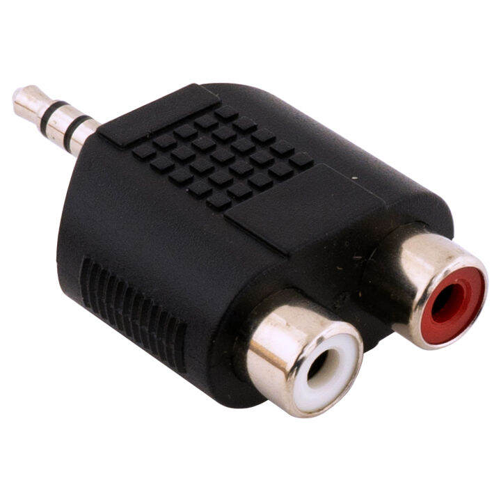 carlsbro-cc310-หัวแปลงแจ็ค-rca-เป็นแจ็คเล็ก-แบบสเตอริโอ-๋jack-rca-female-plug-to-3-5mm-male-stereo-phone-jack-adapter-ซื้อ-1-แถม-1