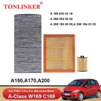 【LZ】 TONLINKER Cabin Air Filter Oil Filter For Mercedes Benz A Class W169 C169 2nd 2004-2008-2012 A150 A170 A200 Set Car Accessories