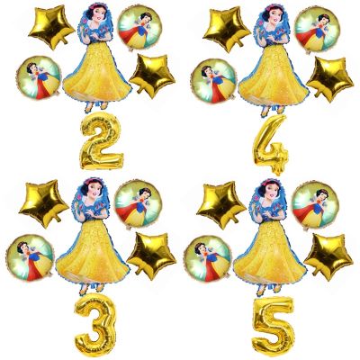 Disney Snow White foil globos birthday party decorations girl princess helium balloons set kids favors toys decorations  ballons Balloons