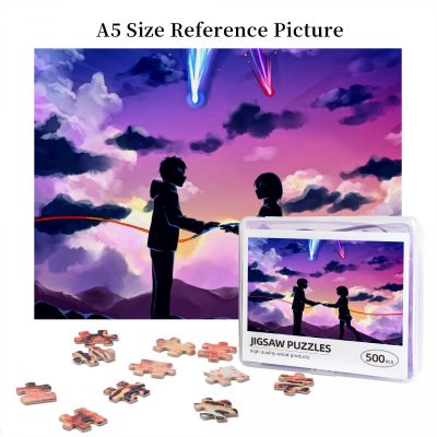 Your Name Mitsuha X Taki (20) Wooden Jigsaw Puzzle 500 Pieces Educational Toy Painting Art Decor Decompression toys 500pcs
